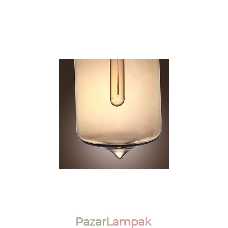 Modern üveg függőlámpa 2 lámpával, átlátszó palack kivitelben