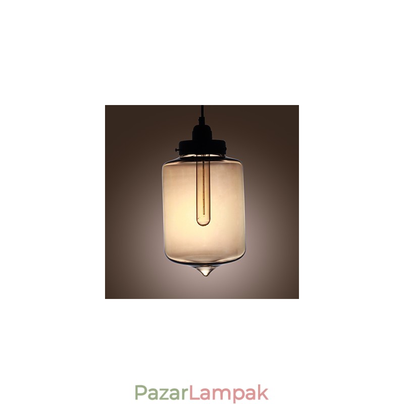 Modern üveg függőlámpa 2 lámpával, átlátszó palack kivitelben