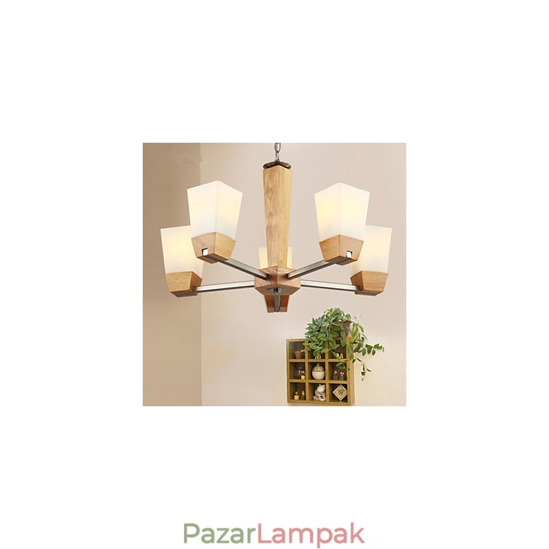 Függesztett lámpák Country Fa bambusz