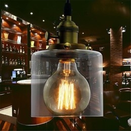 Üveg sárgaréz Retro Vintage Industrial ART Cafe Garázs függőlámpa