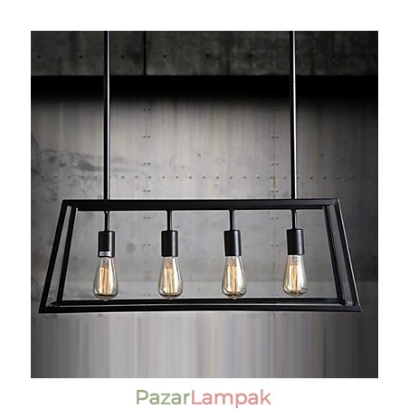 Rusztikus Lodge mini stílusú galvanizált fém csillár Rusztikus Lodge mini stílusú galvanizált fém csillár