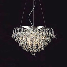 Crystal Drop függőlámpa 8 kerek formájú lámpával