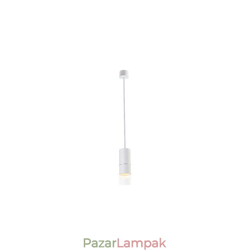 GE 05032 8W 136mm 1 Light Mini függőlámpa porított fehér alumíniummal