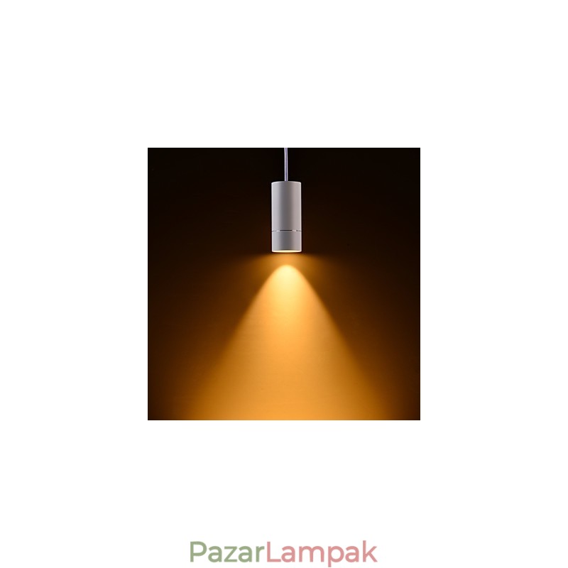 GE 05032 8W 136mm 1 Light Mini függőlámpa porított fehér alumíniummal