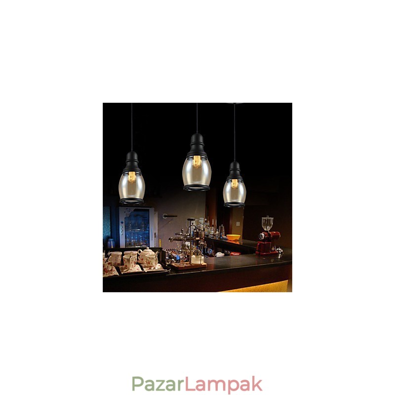 Retro világítás Tetőtéri lámpák Üveg függőlámpa