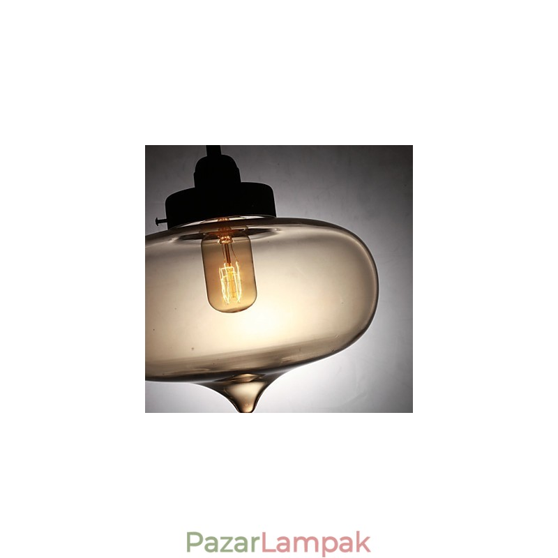 Modern átlátszó üveg függőlámpa 2 lámpával, buborékos kivitelben