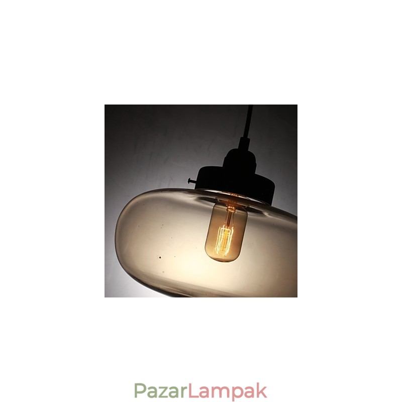 Modern átlátszó üveg függőlámpa 2 lámpával, buborékos kivitelben