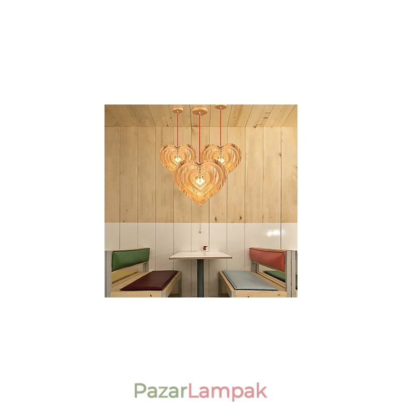 Csillár mini stílusú lámpás fa bambusz