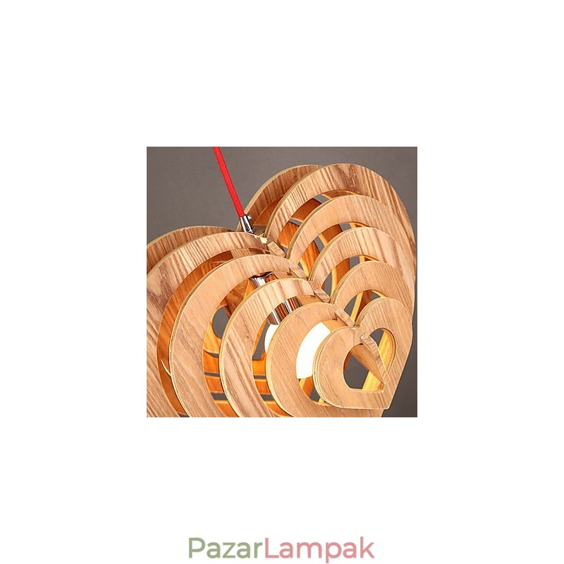 Csillár mini stílusú lámpás fa bambusz