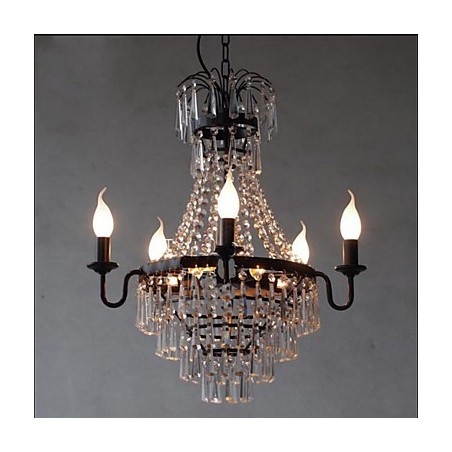 Amerikai Country Retro gyertya kristály lámpa