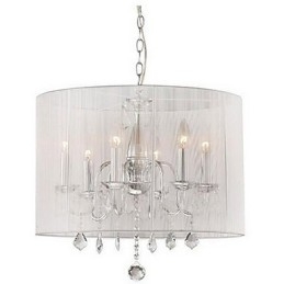 Modern, modern dobkristály, galvanizált függőlámpa