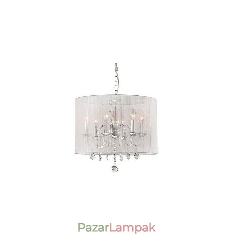 Modern, modern dobkristály, galvanizált függőlámpa