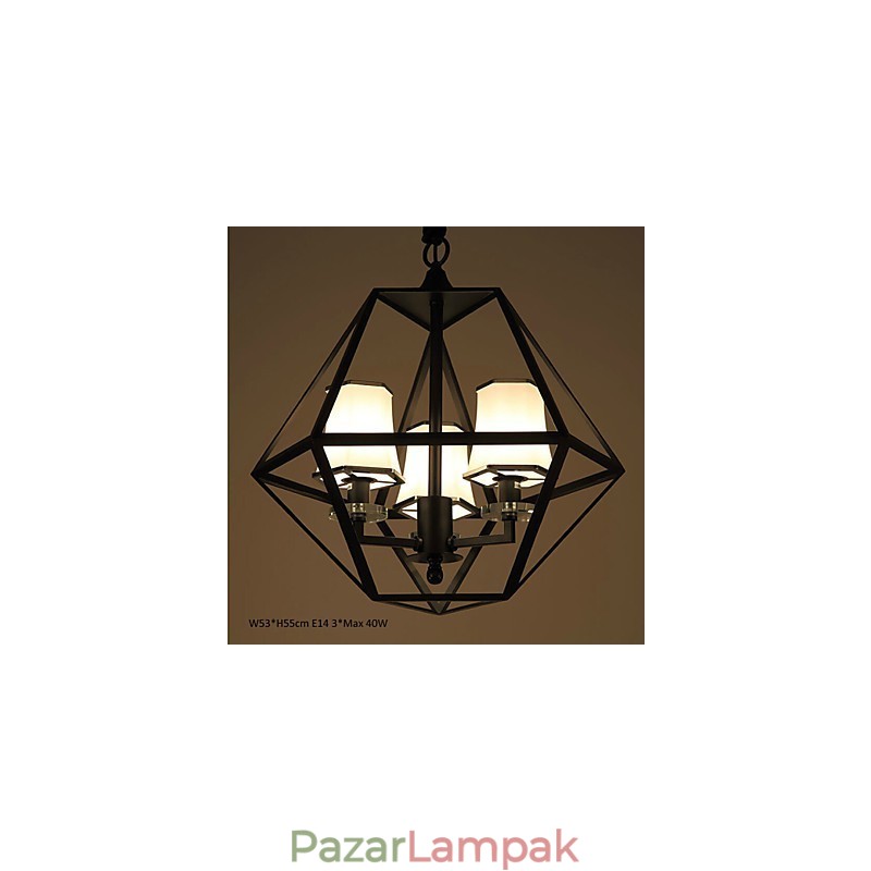 Függő lámpák 3 lámpák Country Outdoors Fém