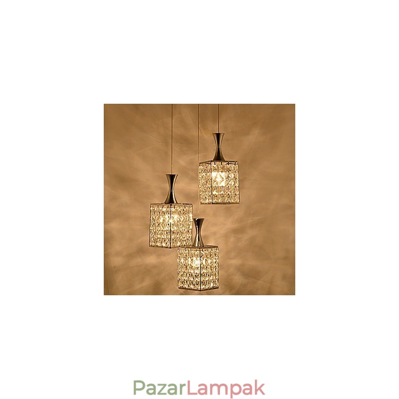 3 Lights Fémváz K9 Crystal Csillár Droplight Send Izzó
