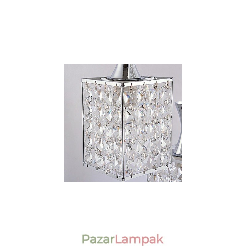 3 Lights Fémváz K9 Crystal Csillár Droplight Send Izzó