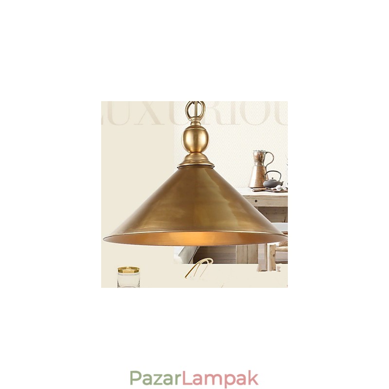 Tiszta sárgaréz függőlámpa mini stílusú, hagyományos klasszikus fém