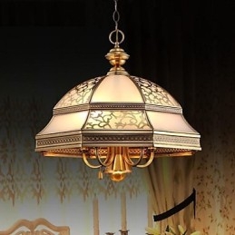 Sárgaréz függőlámpa Hat Lights Vintage Total Copper Glass