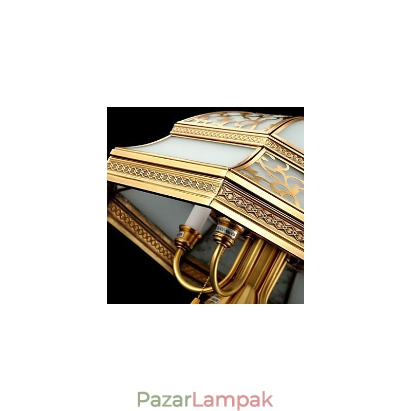 Sárgaréz függőlámpa Hat Lights Vintage Total Copper Glass