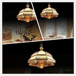 Sárgaréz függőlámpa Hat Lights Vintage Total Copper Glass