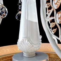 Fehér medál két fényű mintás üvegernyő kézzel aranyozott európai retro klasszikus