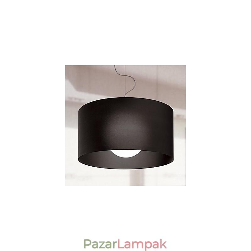 Vas függőlámpa fekete árnyalattal