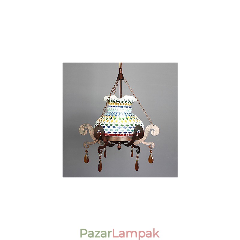 Együléses pasztorális ipari művészeti egyszemélyes vintage csillár