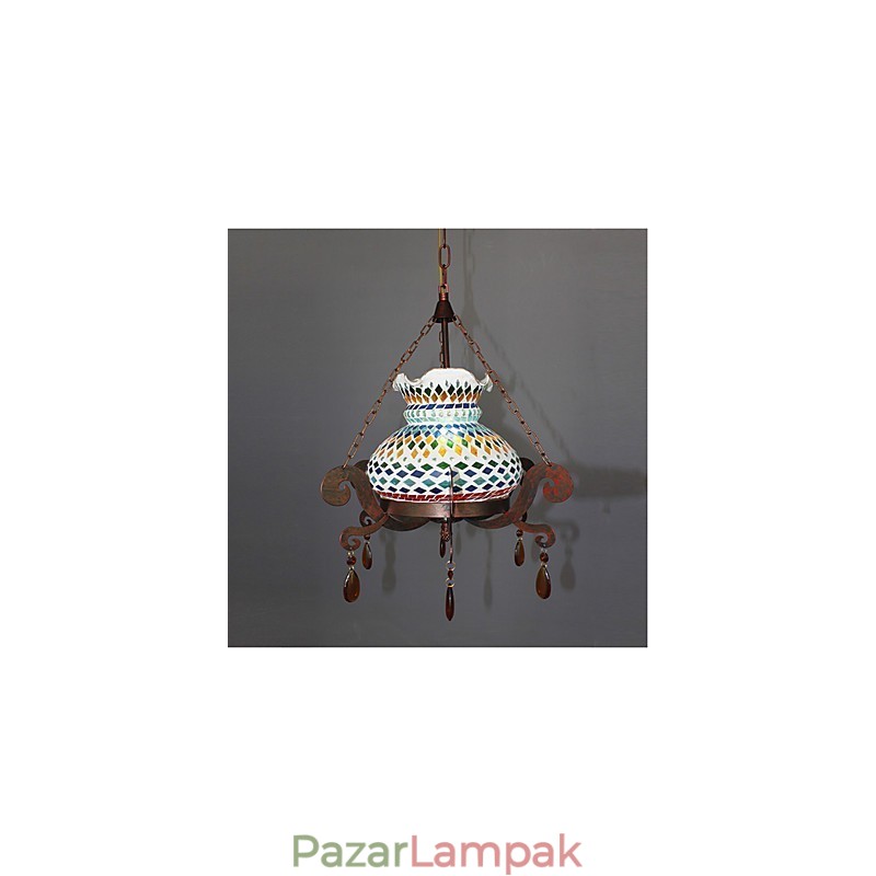 Együléses pasztorális ipari művészeti egyszemélyes vintage csillár