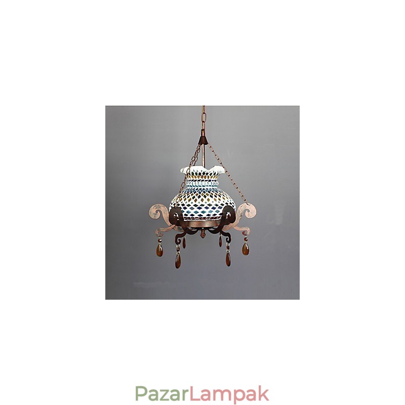 Együléses pasztorális ipari művészeti egyszemélyes vintage csillár