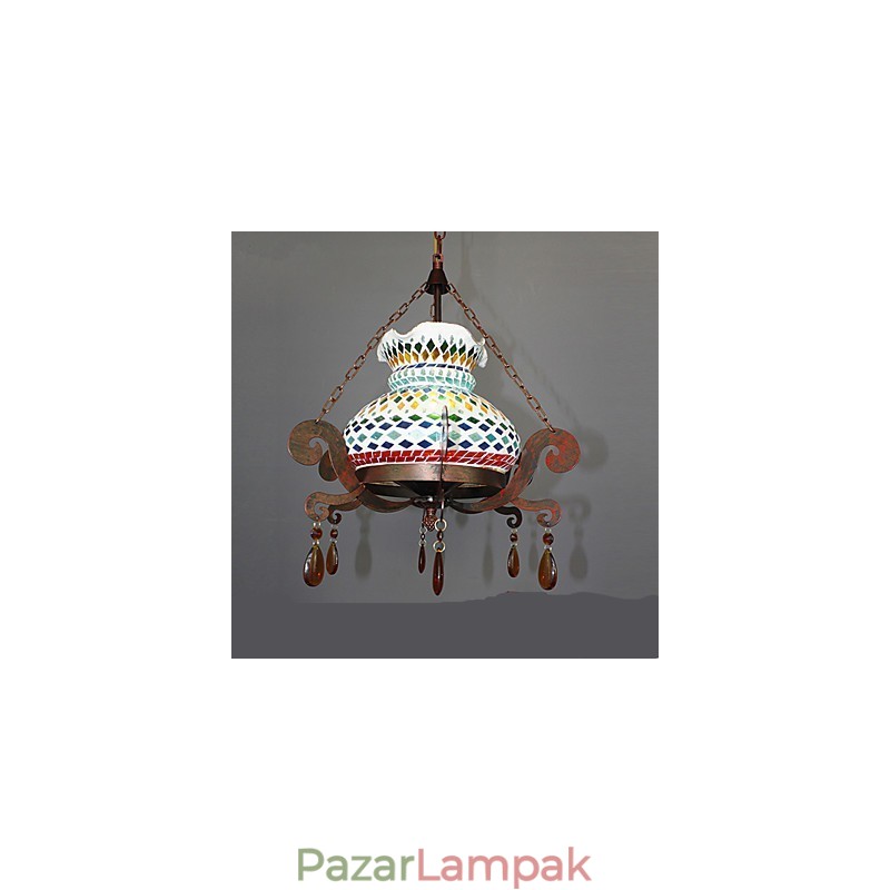 Együléses pasztorális ipari művészeti egyszemélyes vintage csillár