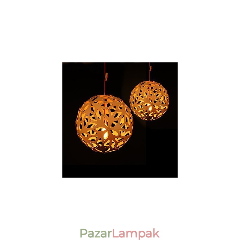 Csillár mini stílusú lámpás fa bambusz