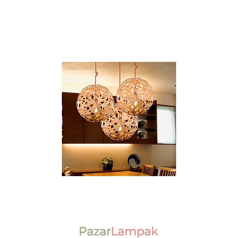 Csillár mini stílusú lámpás fa bambusz