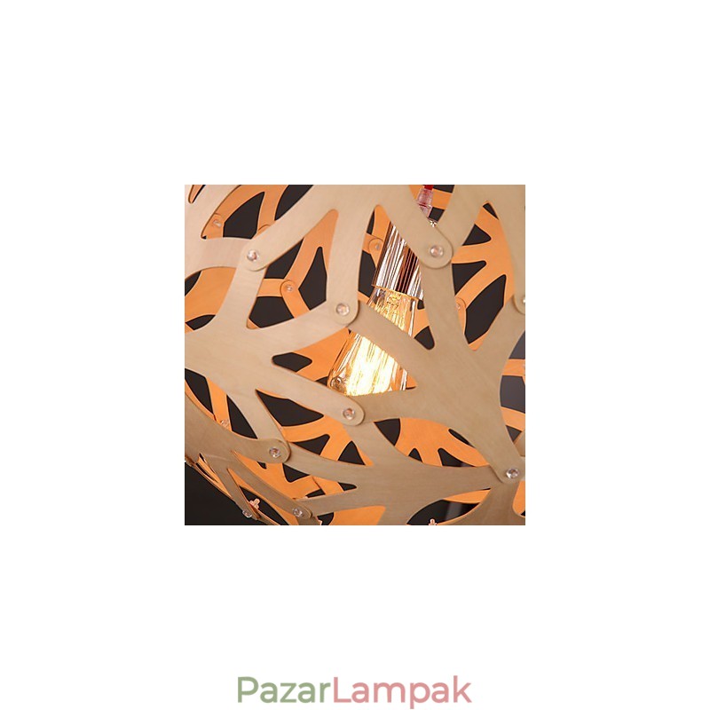 Csillár mini stílusú lámpás fa bambusz