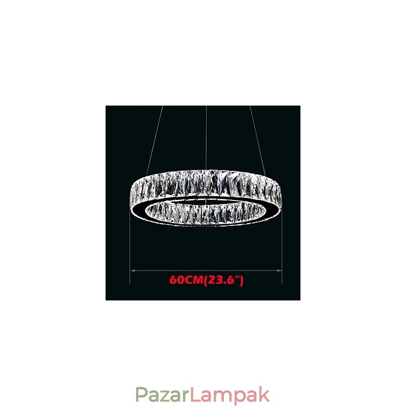 Kristály csillár világítás Modern, egygyűrűs K9 nagy kristály beltéri mennyezeti lámpatestek