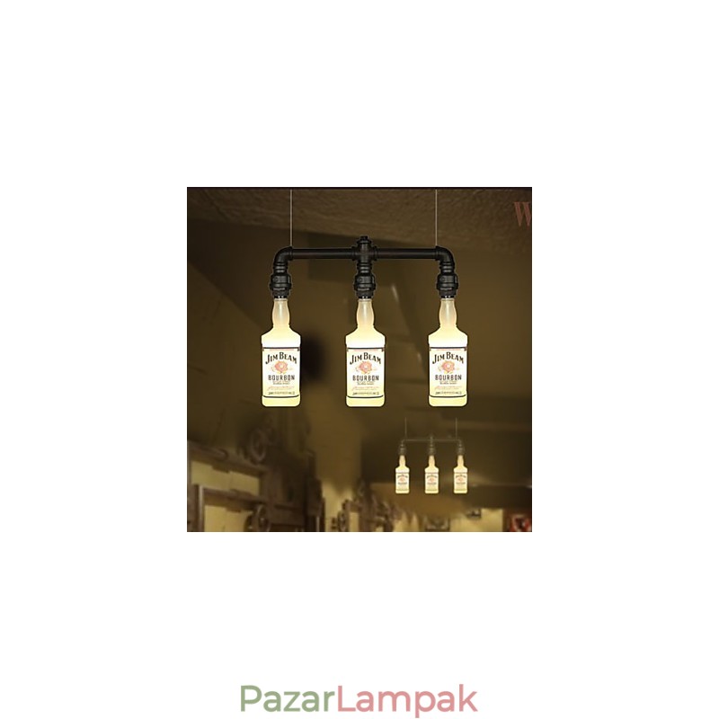Mall üvegpalack palack csepplámpa
