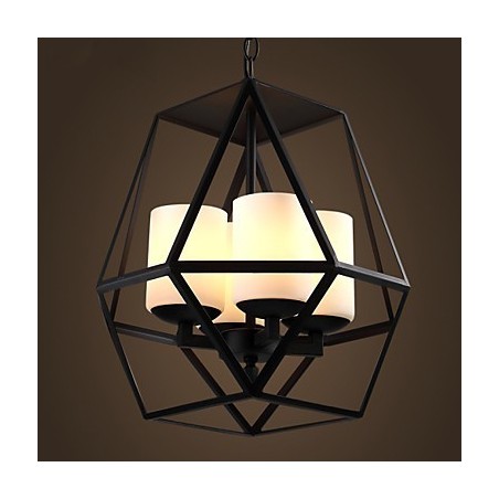 Csúcsszintű Americange Vintage fekete Iron Lamp Modern Chandelier Chandelier 4 lámpa Csúcsszintű Americange Vintage fekete Iron Lamp Modern Chandelier Chandelier 4 lámpa