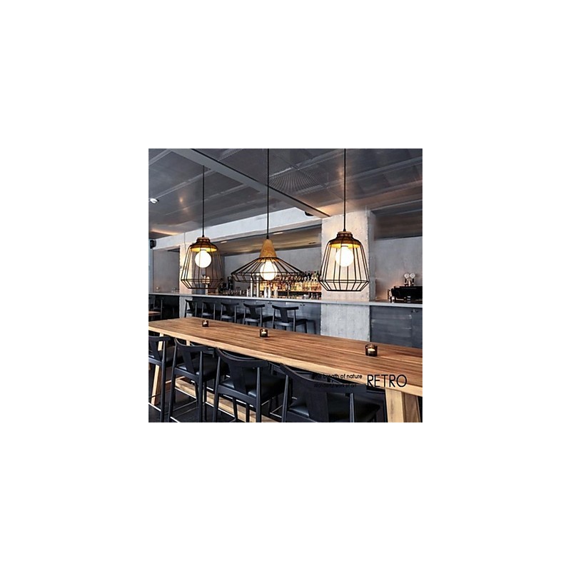 Amerikai retro madárkalitka alakú vas művészi csillár