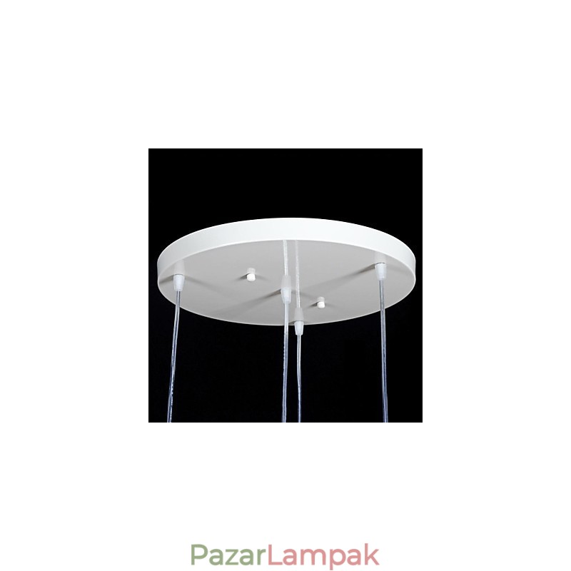 Fehér medál négy lámpa mintás üvegernyő kézzel aranyozott európai retro klasszikus