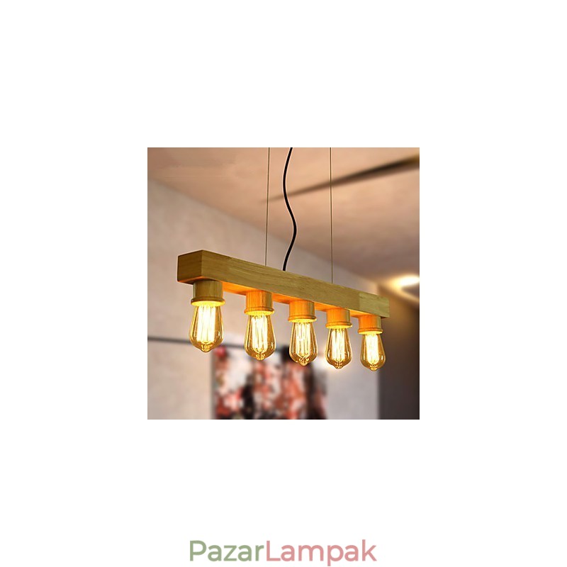 Függesztett lámpák Country Fa bambusz