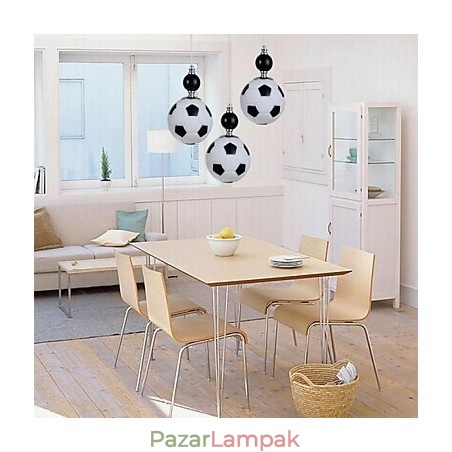 Klasszikus modern futball kerek függőlámpa 3 lámpa Klasszikus modern futball kerek függőlámpa 3 lámpa