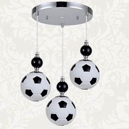 Klasszikus modern futball kerek függőlámpa 3 lámpa