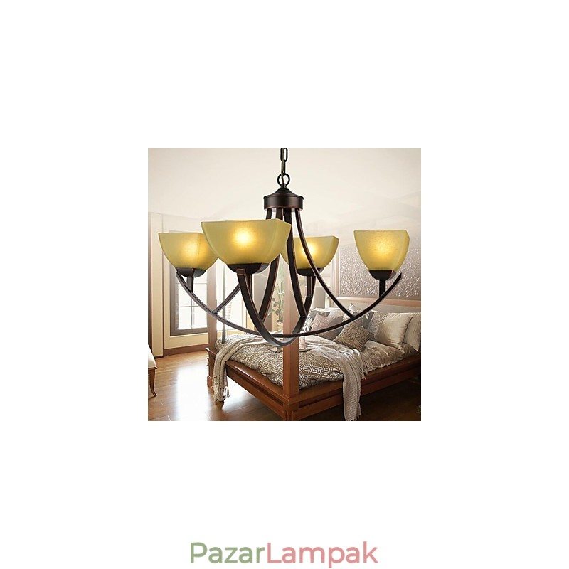 Csillár 4 Lights Traditional Classic Vintage Metal