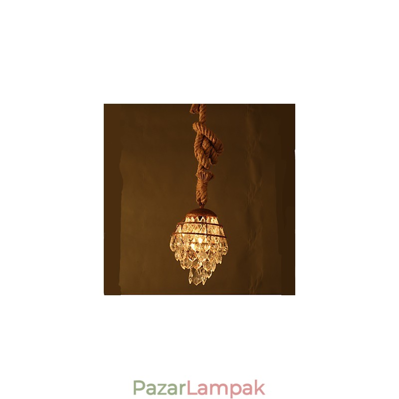 Retro lounge Kender ipari szélutánzat kristálycsillár