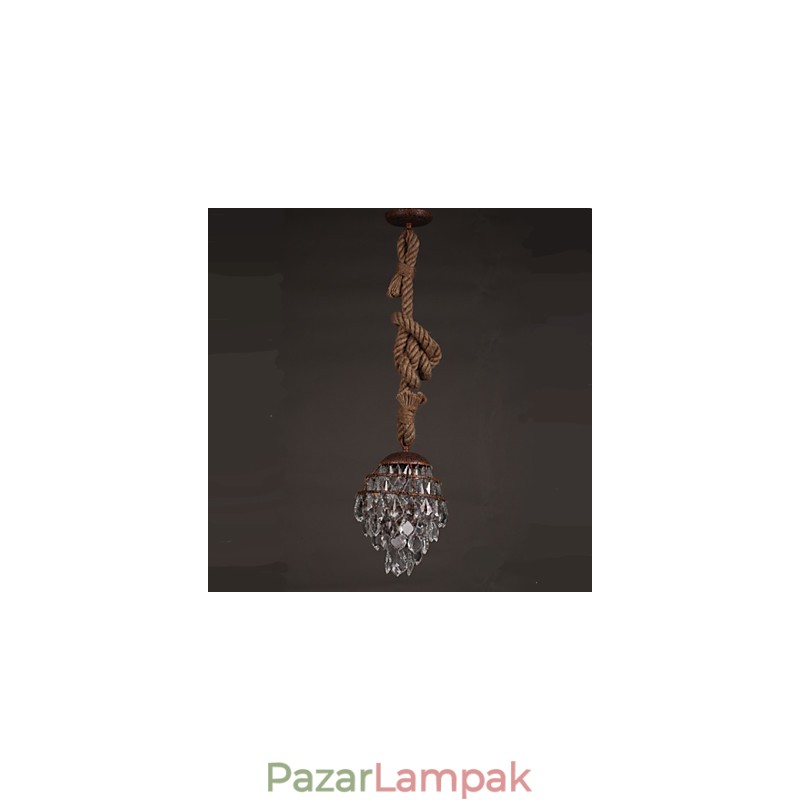 Retro lounge Kender ipari szélutánzat kristálycsillár