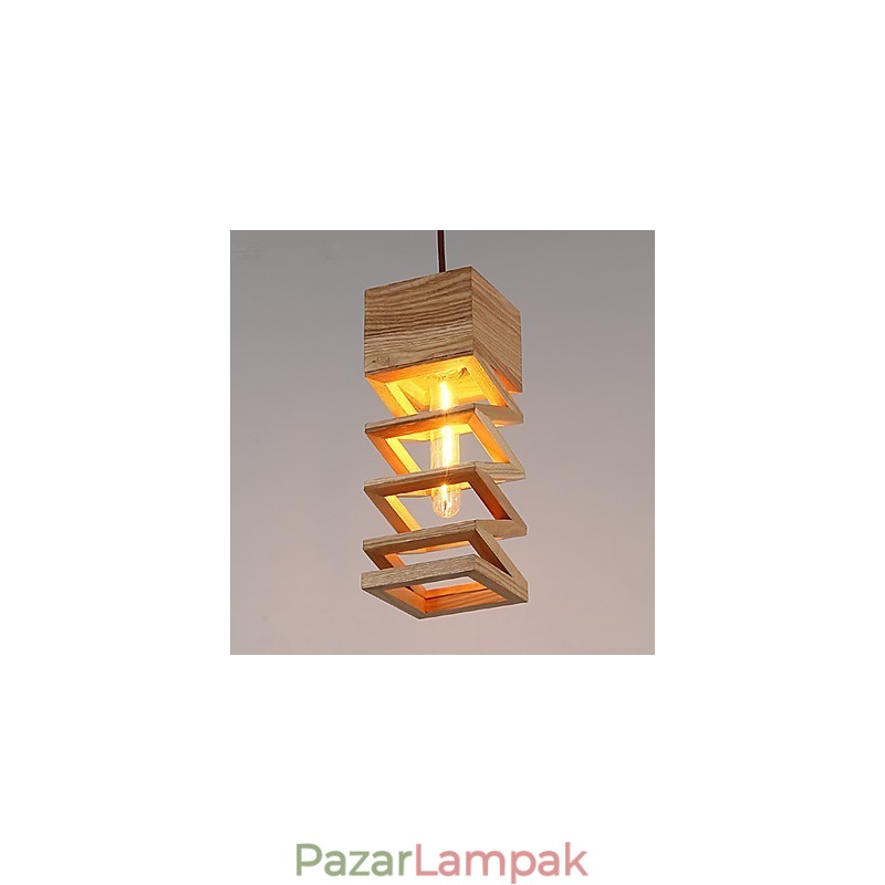 Függesztett lámpák Country fa bambusz