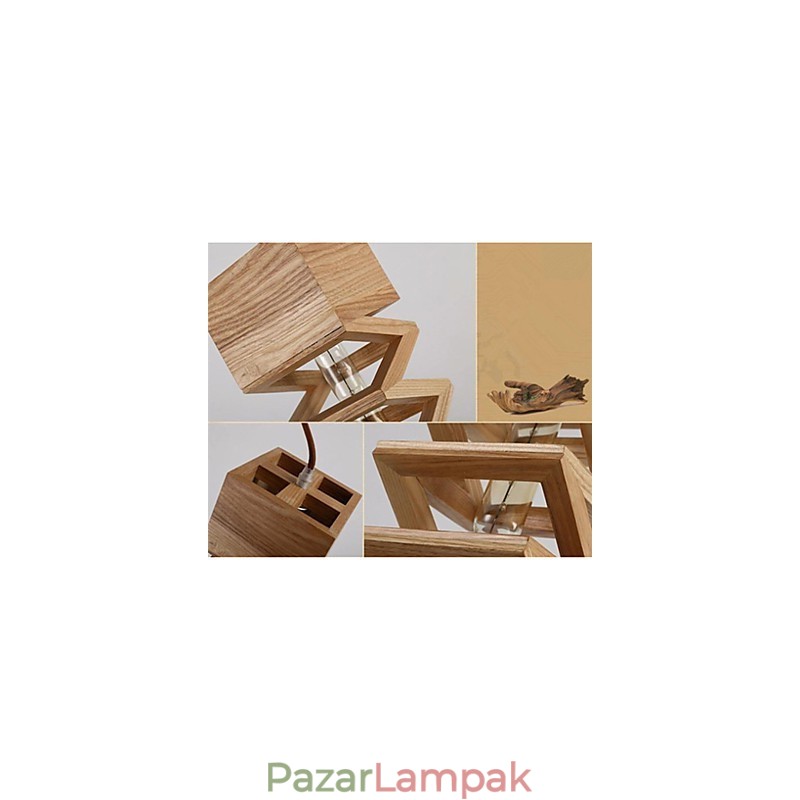 Függesztett lámpák Country fa bambusz