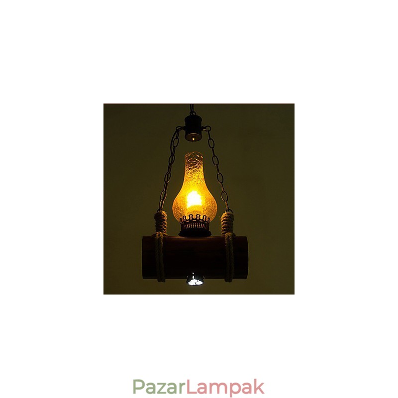 A Retro tömörfa egyfejű medál rúdja