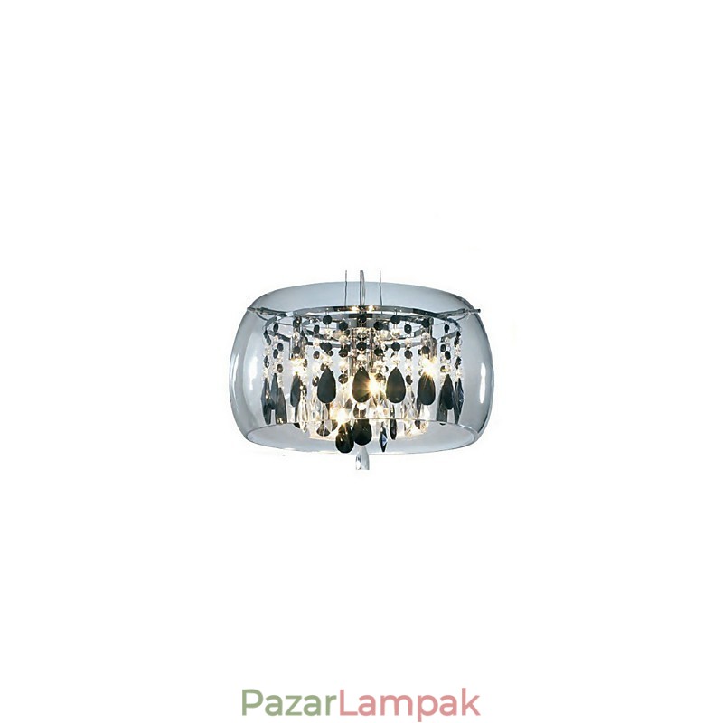 Modern, modern dobkristály mini stílusú, galvanizált függőlámpa