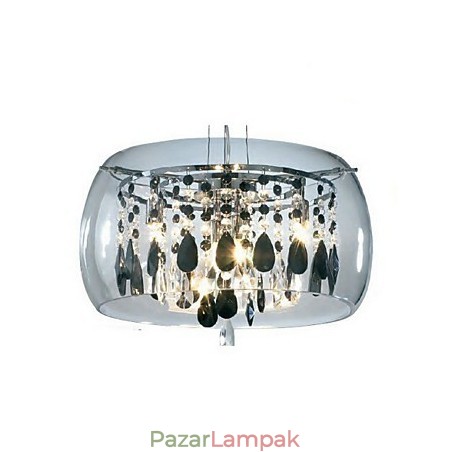 Modern, modern dobkristály mini stílusú, galvanizált függőlámpa Modern, modern dobkristály mini stílusú, galvanizált függőlámpa
