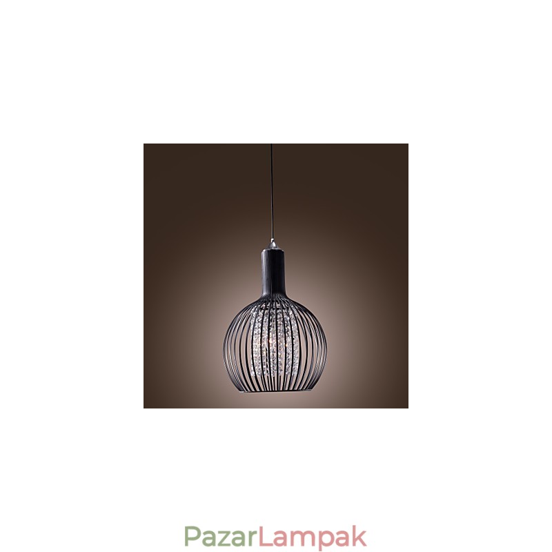 Modern, kortárs lámpás, kristály mini stílusú, galvanizált függőlámpa