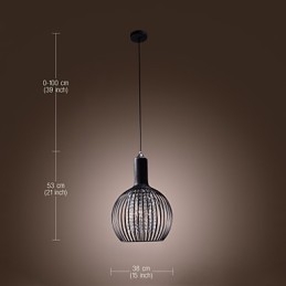 Modern, kortárs lámpás, kristály mini stílusú, galvanizált függőlámpa